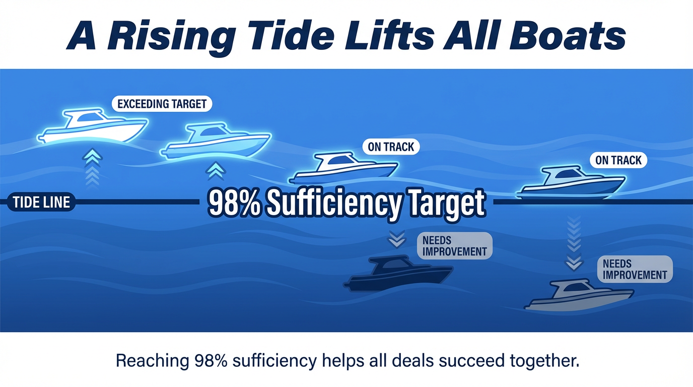 Boats and Tides: 98% Sufficiency Target
